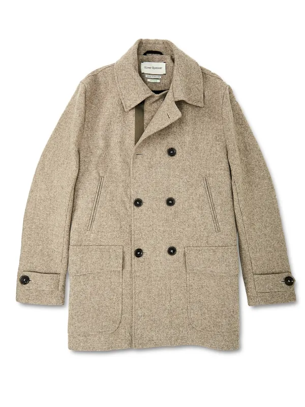 Clerkenwell Coat Cleveland Sand made by Oliver Spencer