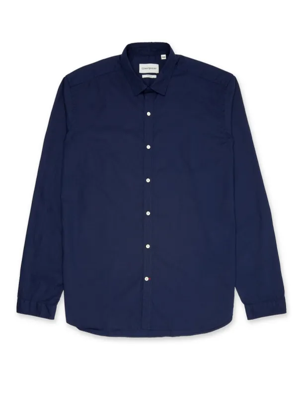 Clerkenwell Tab Shirt Abbott Navy made by Oliver Spencer