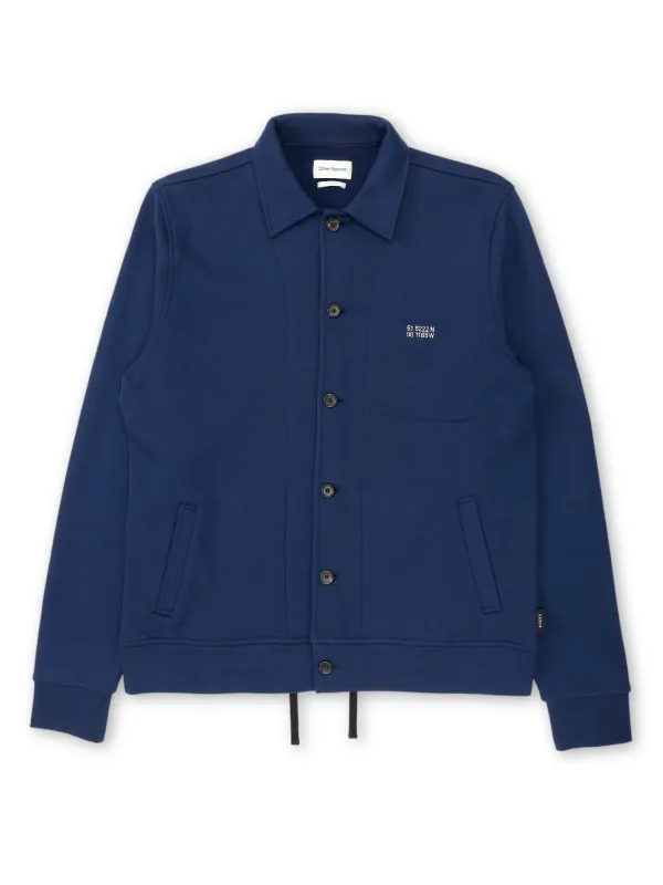 Kenmore Jersey Cardigan Coordinates Navy sold by Oliver Spencer