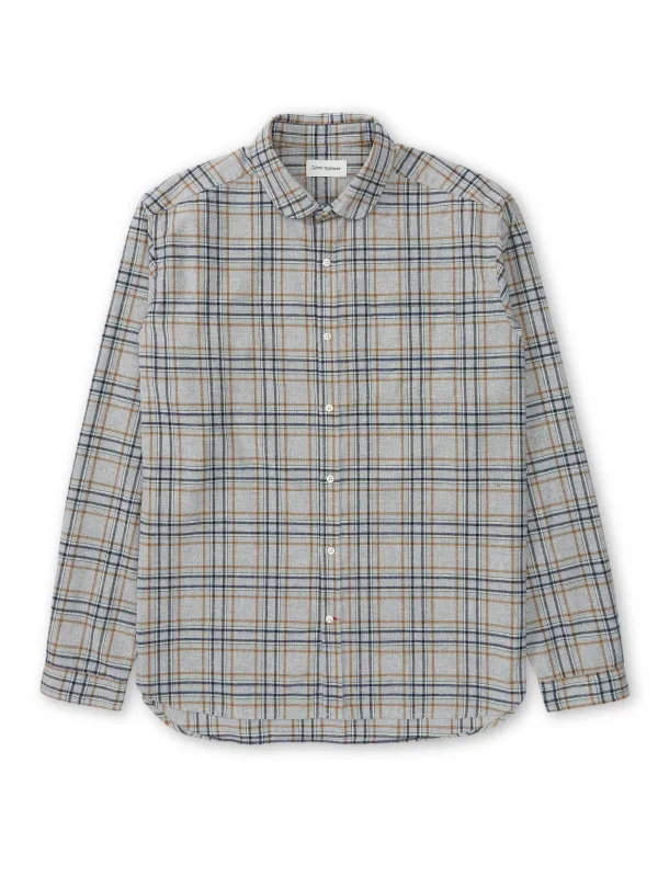 Eton Collar Shirt Escott Grey made by Oliver Spencer