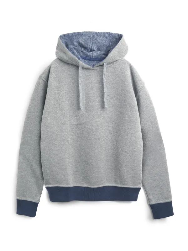 Reversible Hoodie Edgware Charcoal/Navy sold by Oliver Spencer