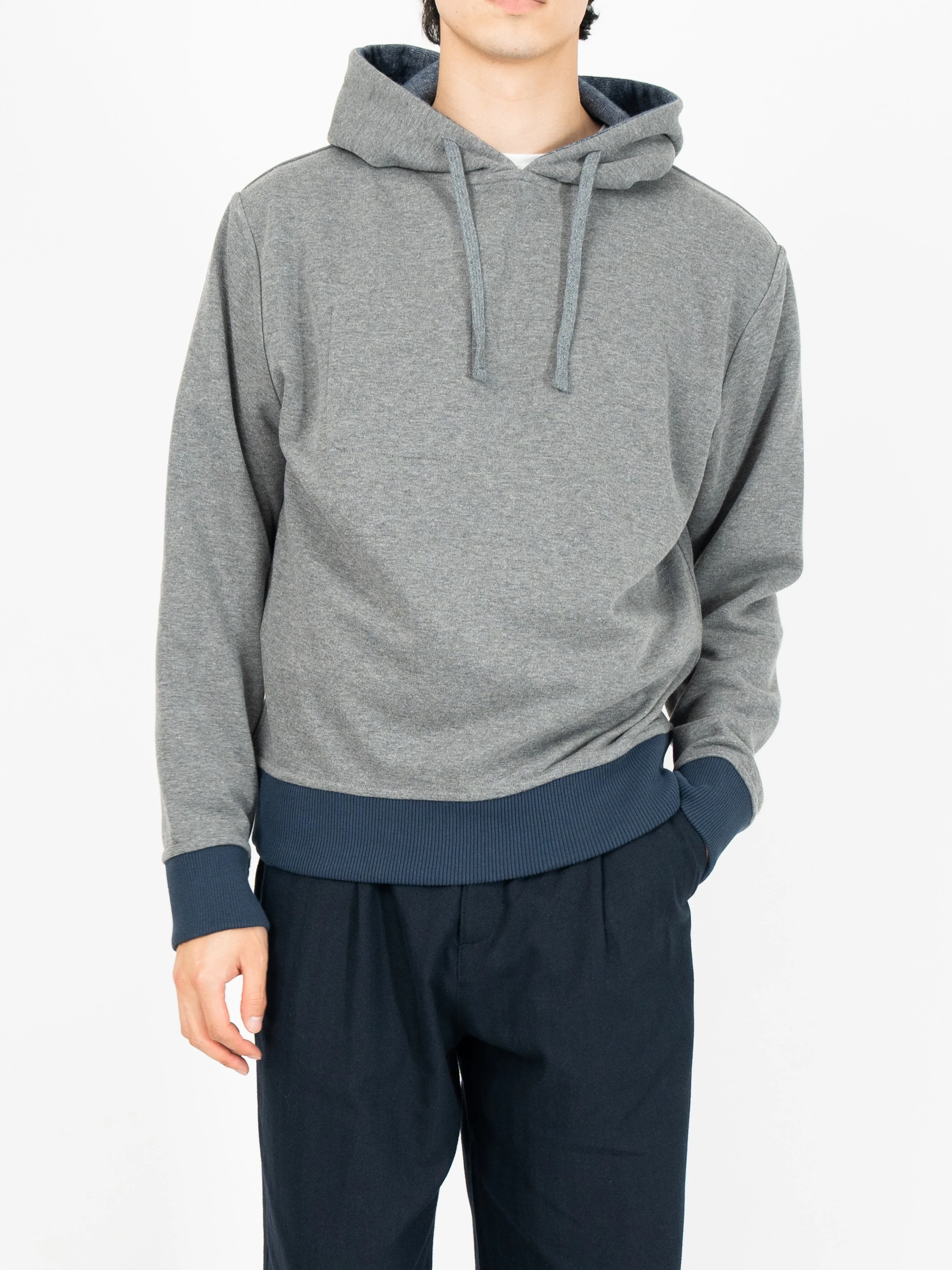 Reversible Hoodie Edgware Charcoal/Navy sold by Oliver Spencer product image thumbnail 5