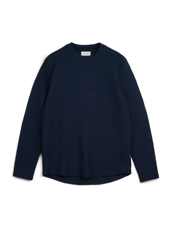 Long Sleeve T-Shirt Weaver Navy sold by Oliver Spencer