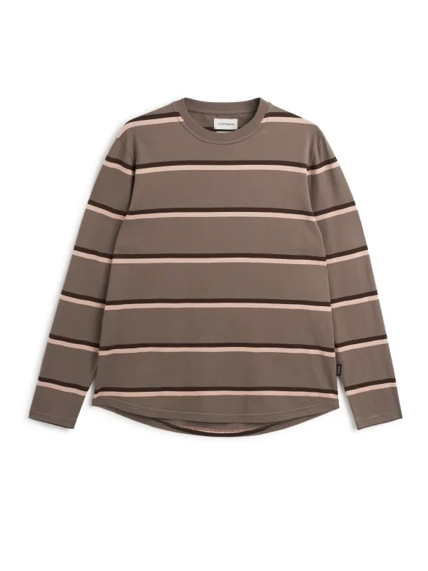 Long Sleeve T-Shirt Bartley Mocha Brown made by Oliver Spencer