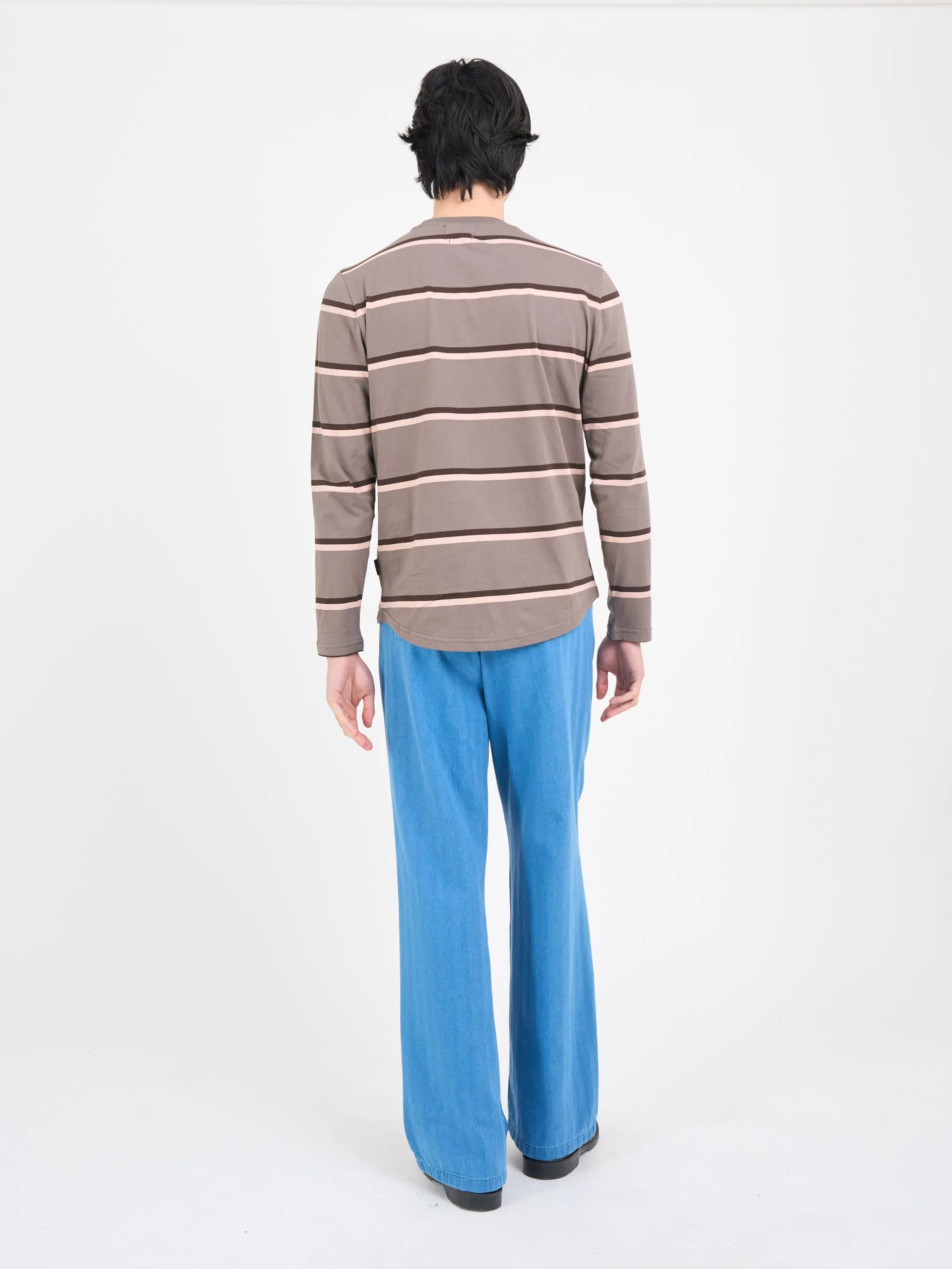 Long Sleeve T-Shirt Bartley Mocha Brown sold by Oliver Spencer product image thumbnail 3