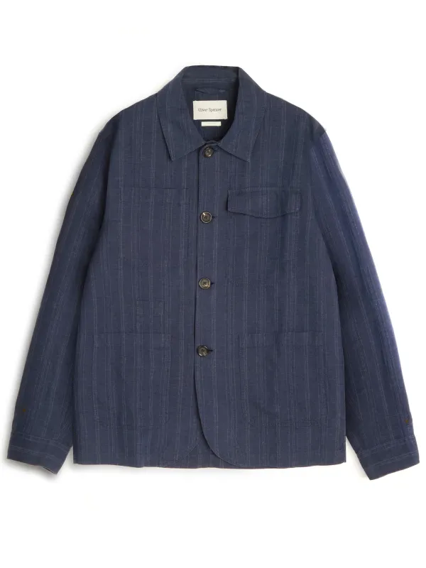 Hythe Jacket Evans Blue made by Oliver Spencer