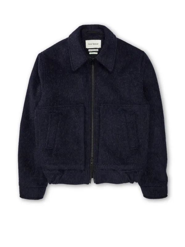 Arlington Bomber Jacket Regent Navy sold by Oliver Spencer