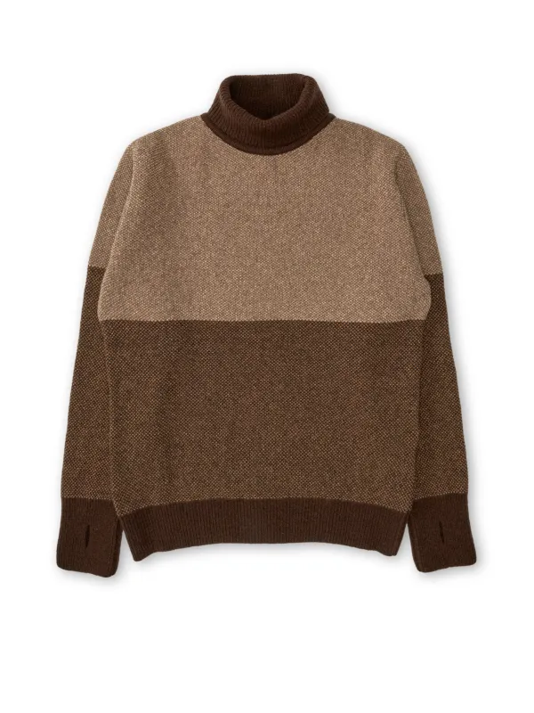 Talbot Roll Neck Jumper Keaton Brown sold by Oliver Spencer