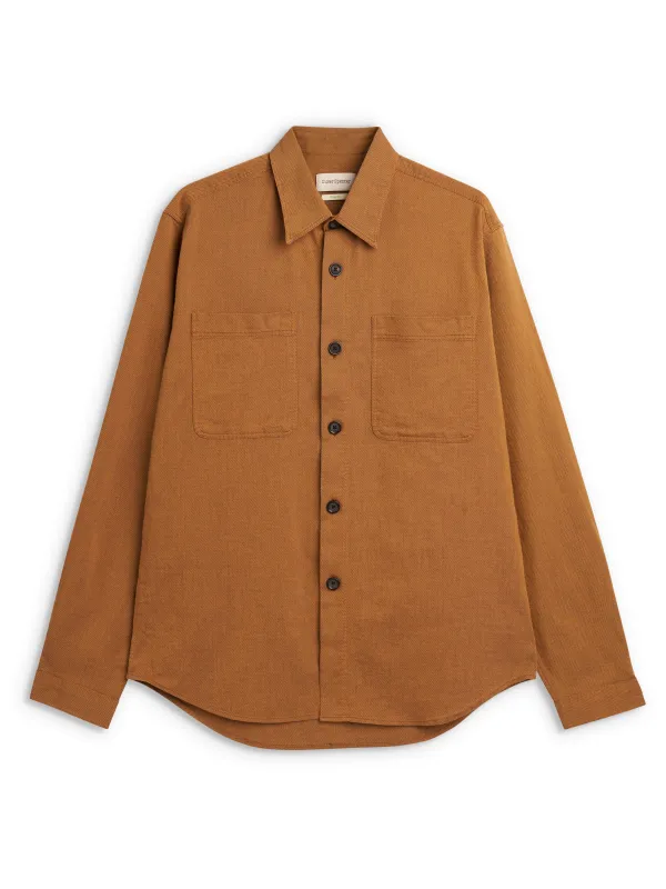 Treviscoe Shirt Bevan Ochre sold by Oliver Spencer