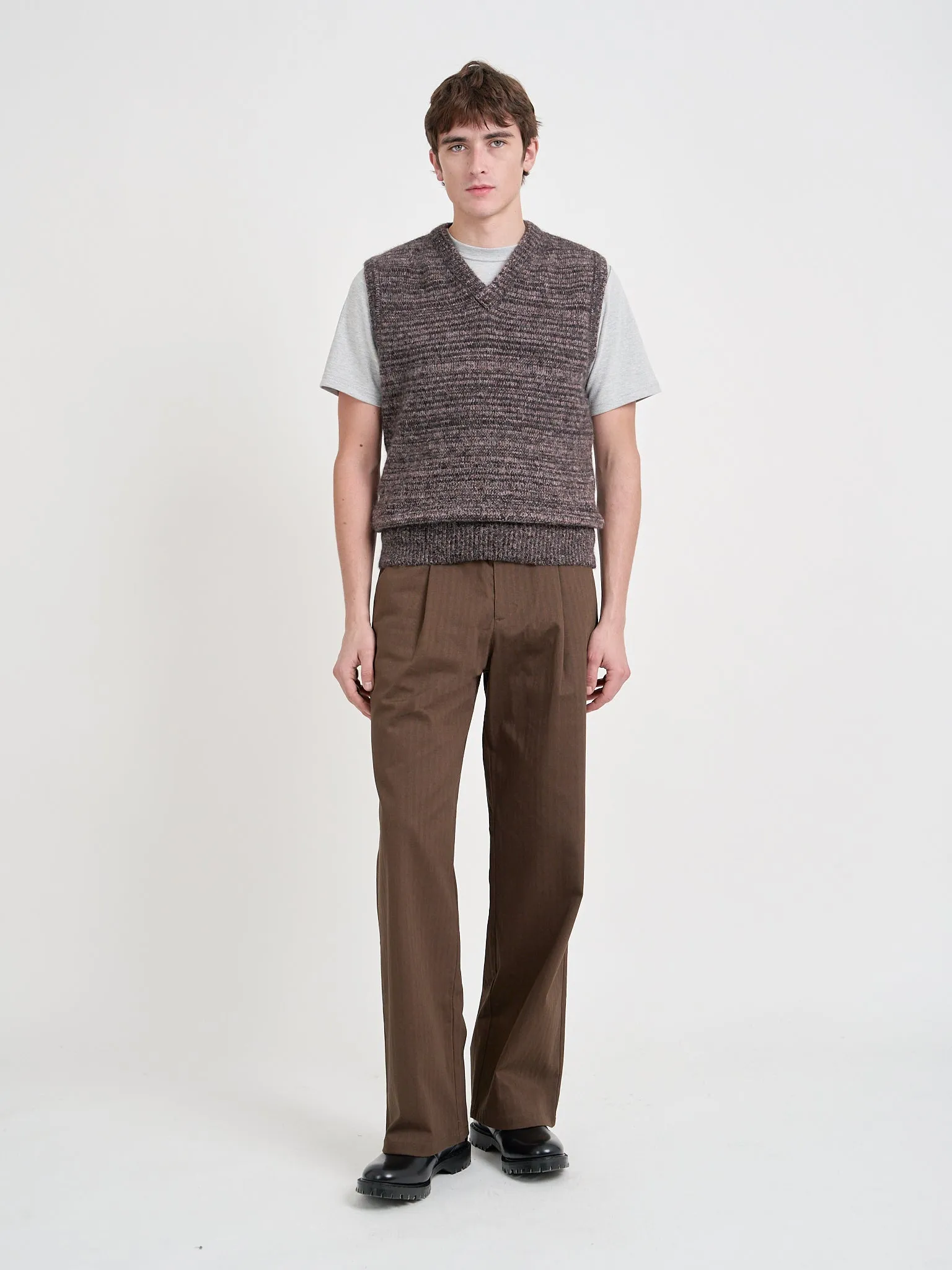 Graves V Neck Vest Stirling Black Multi sold by Oliver Spencer product image thumbnail 2