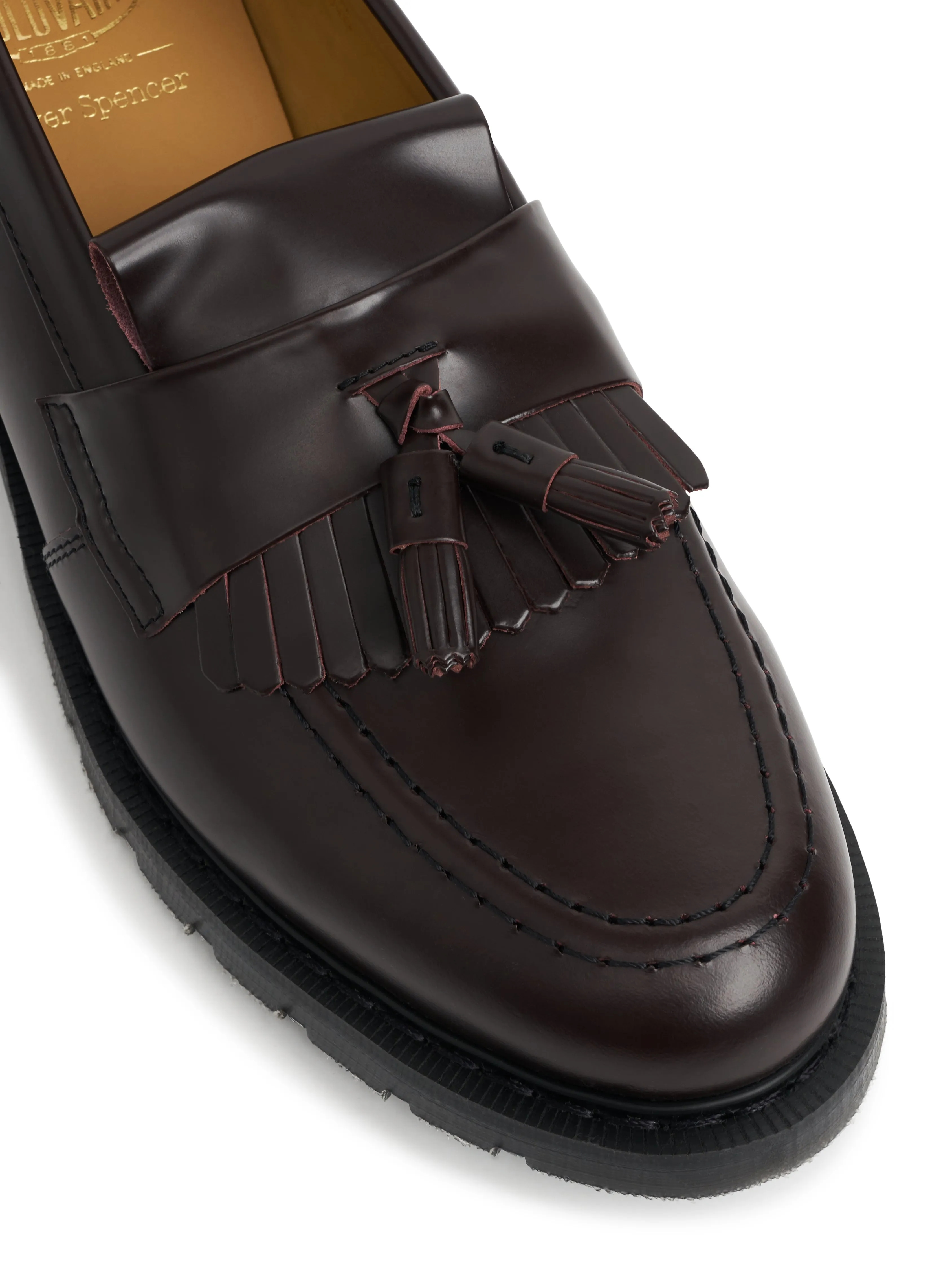 Solovair x Oliver Spencer Oxblood Hi Shine Leather Tassel Loafer sold by Oliver Spencer product image thumbnail 5
