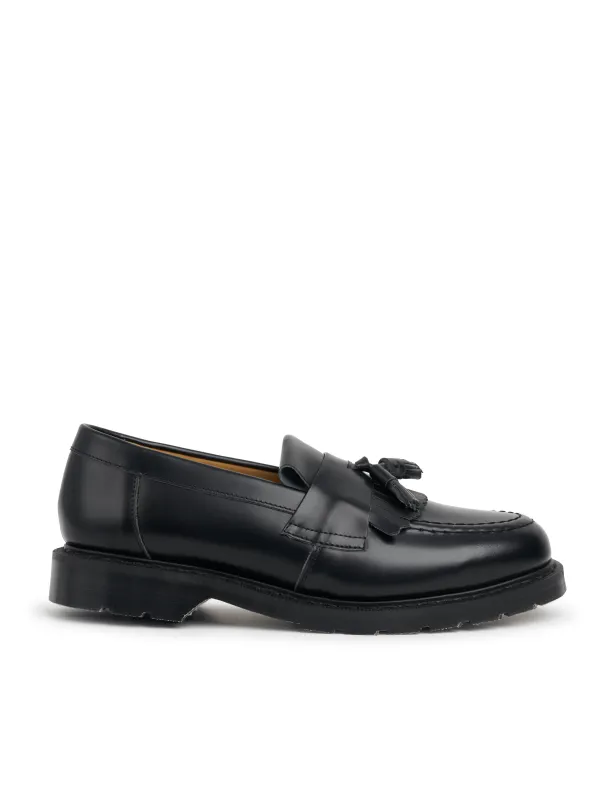 Solovair x Oliver Spencer Black Hi Shine Leather Tassel Loafer sold by Oliver Spencer