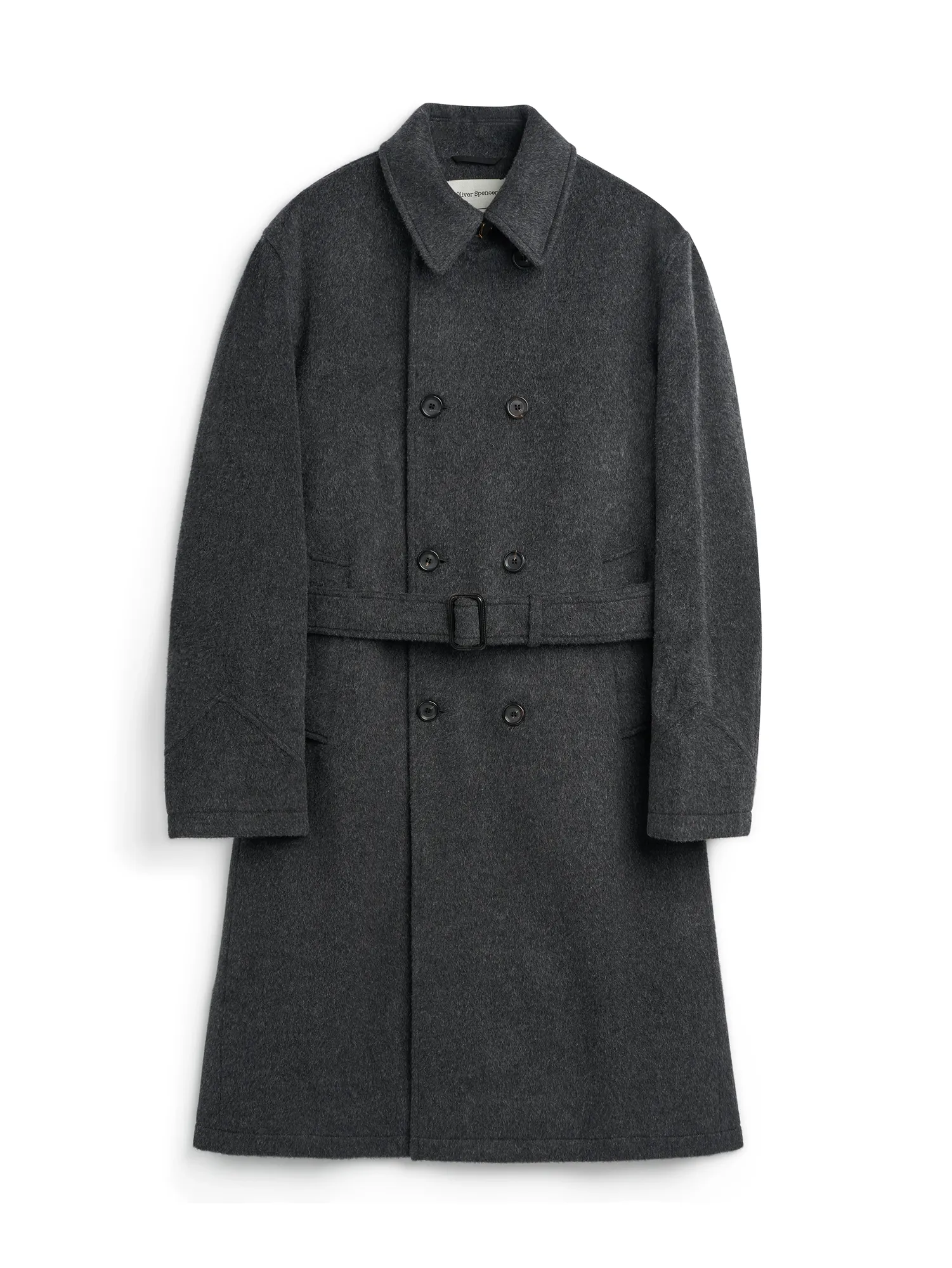 Big Coat Regent Charcoal sold by Oliver Spencer