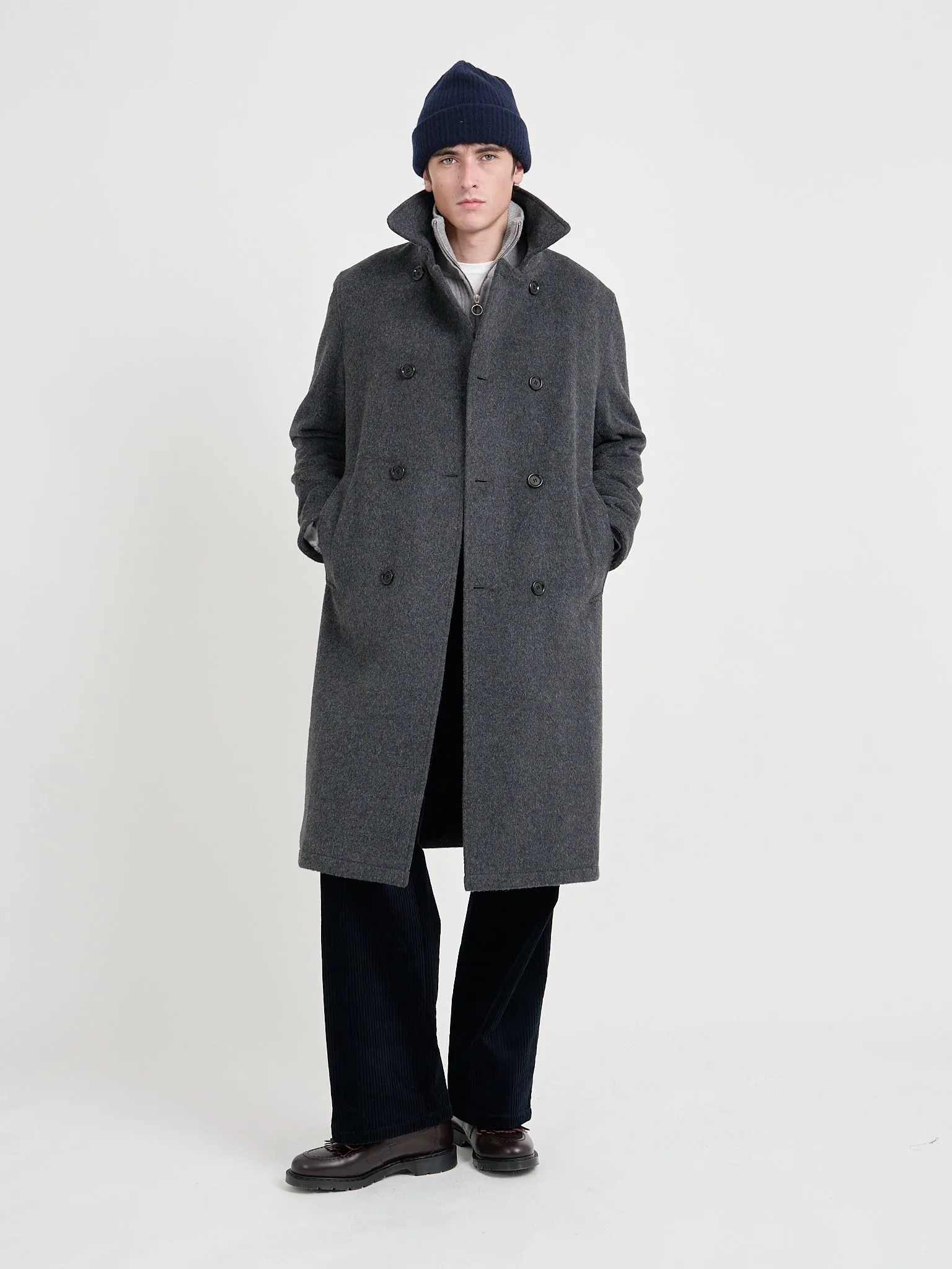 Big Coat Regent Charcoal sold by Oliver Spencer product image thumbnail 3