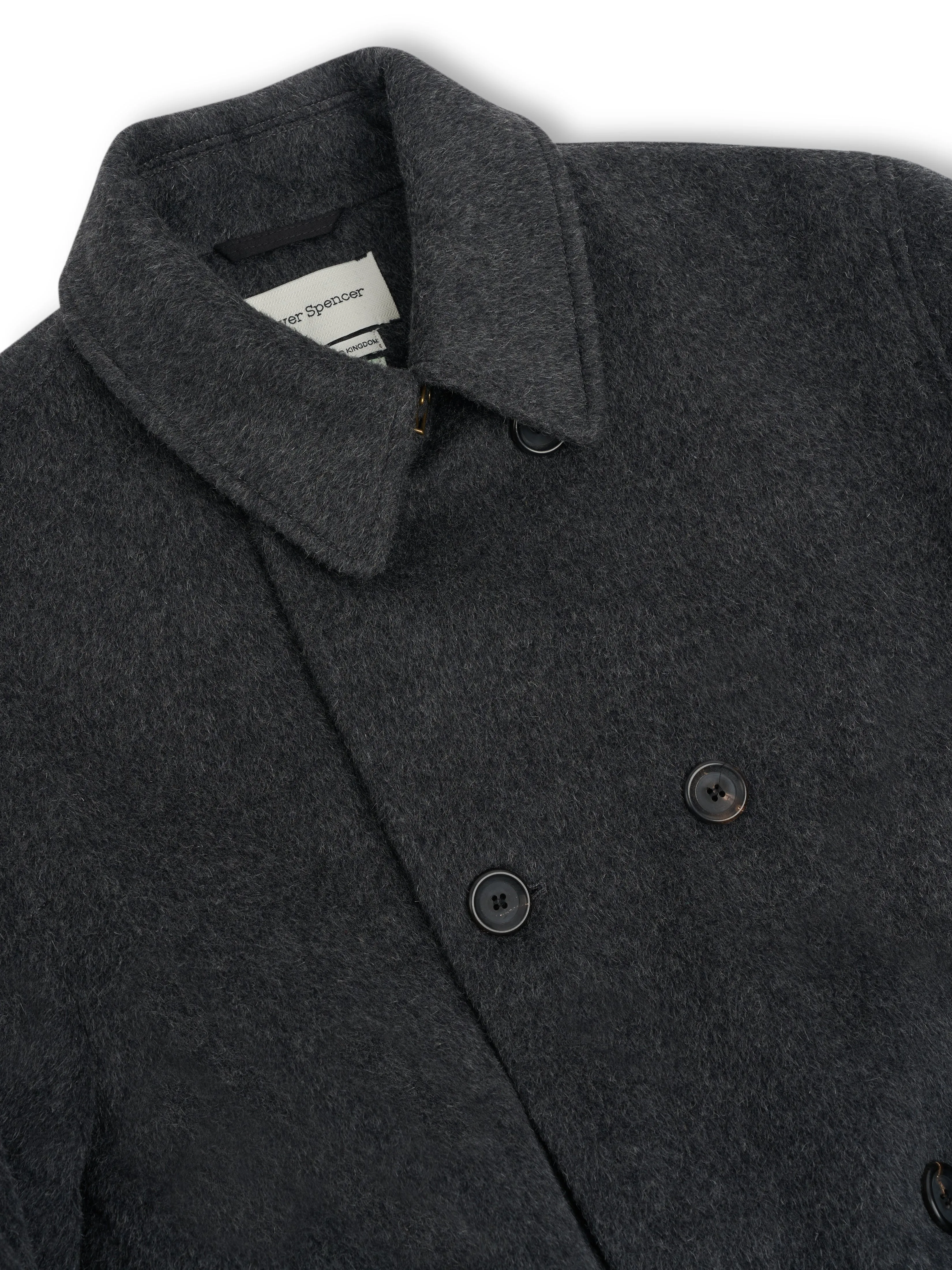 Big Coat Regent Charcoal sold by Oliver Spencer product image thumbnail 5