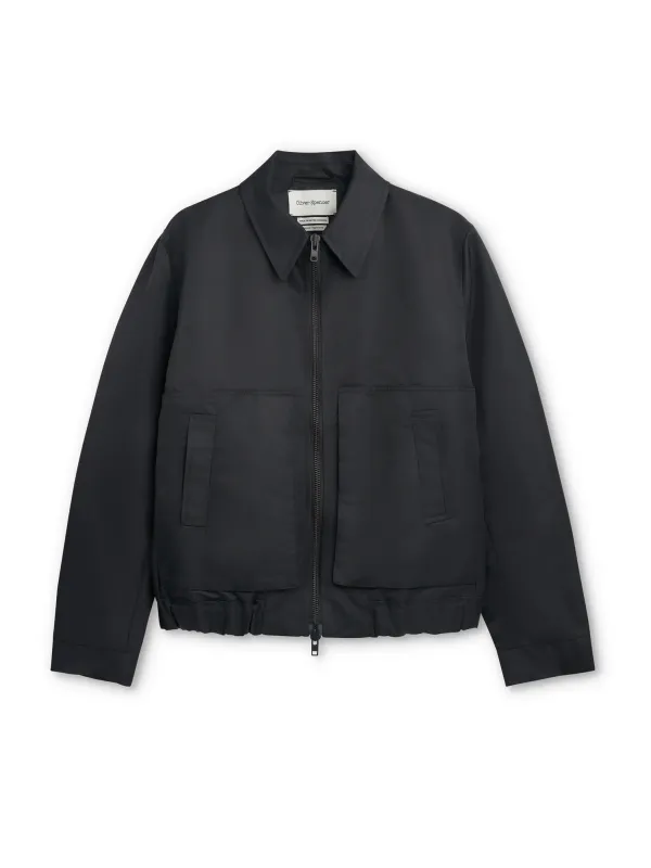 Arlington Bomber Jacket Foster Black sold by Oliver Spencer