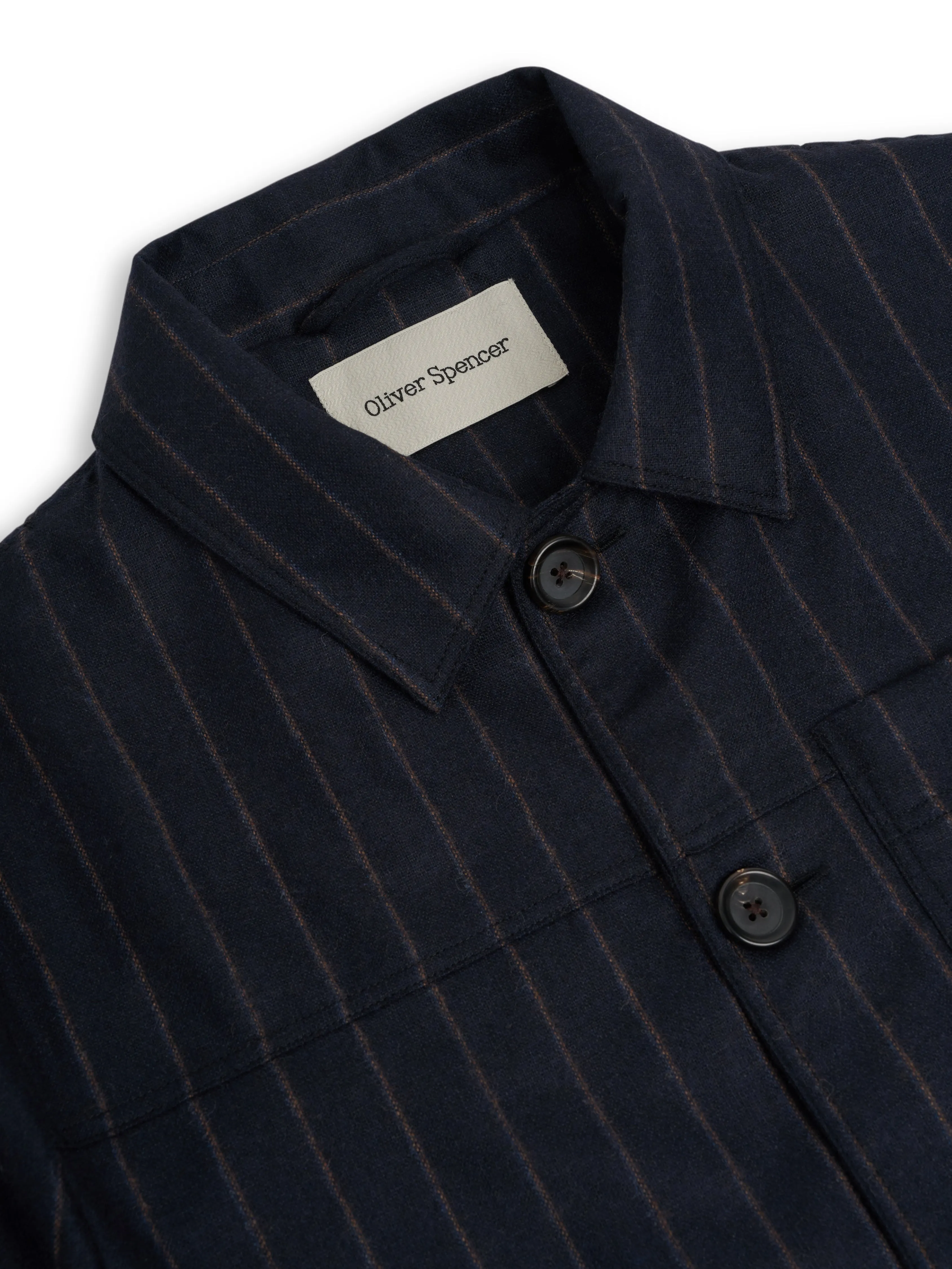 Buffalo Jacket Jarman Navy sold by Oliver Spencer product image thumbnail 4