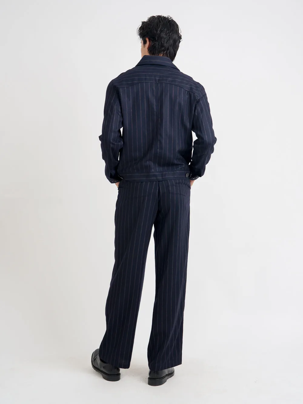 Buffalo Jacket Jarman Navy sold by Oliver Spencer product image thumbnail 3