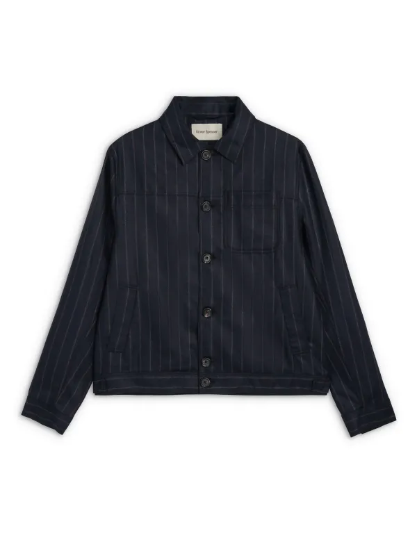 Buffalo Jacket Jarman Navy sold by Oliver Spencer