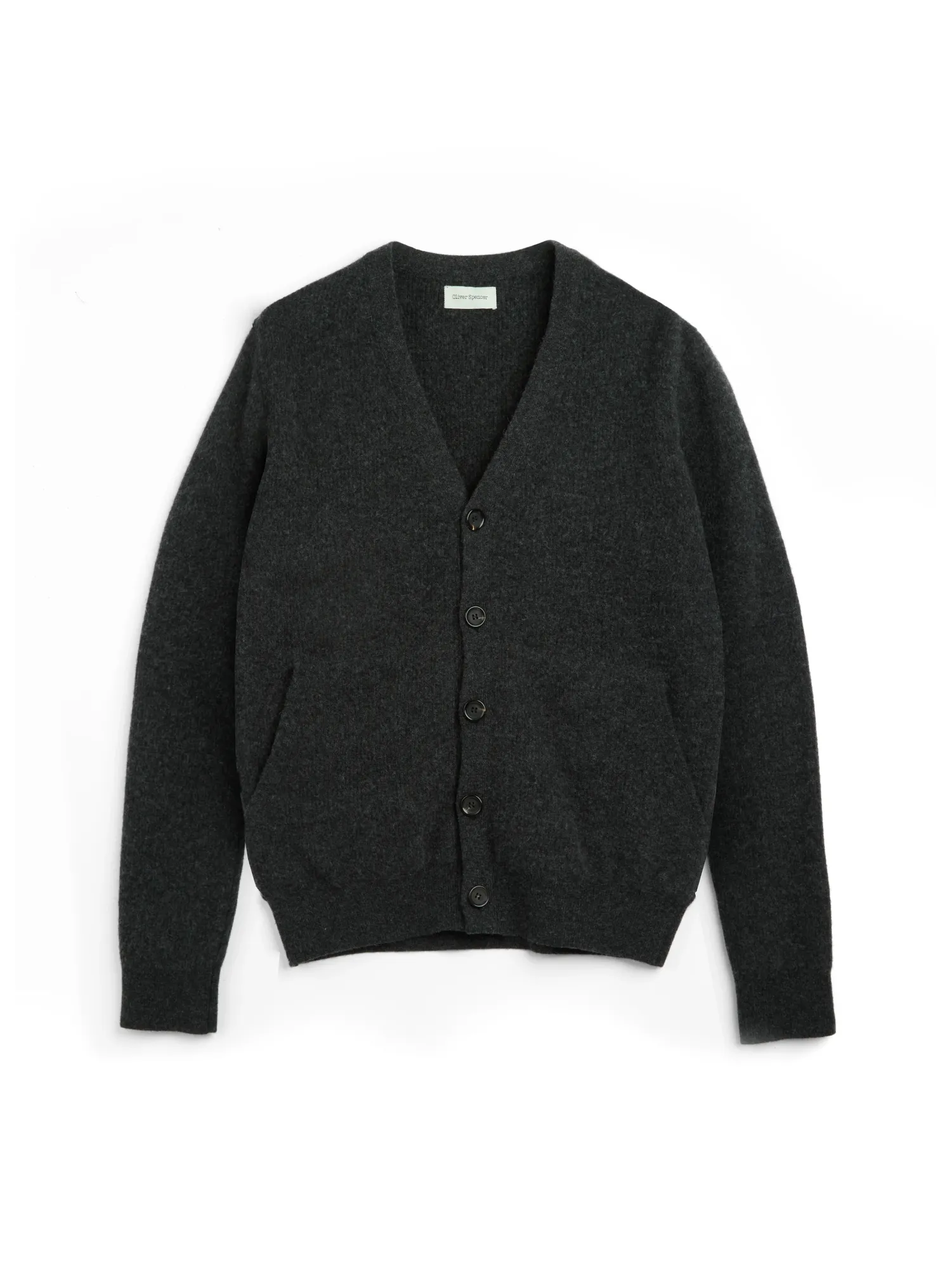 Caradale Cardigan Hartwell Charcoal sold by Oliver Spencer