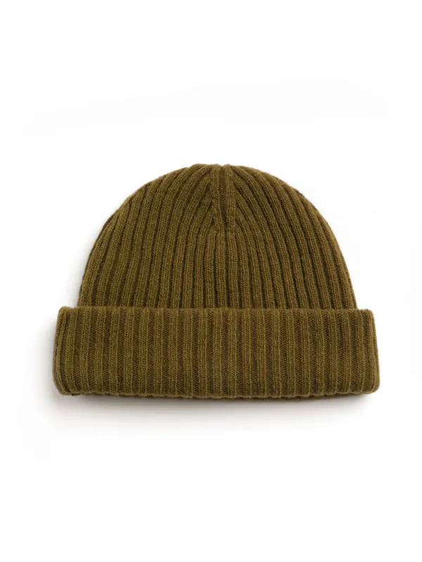 Fisher Hat Rib Olive Green made by Oliver Spencer