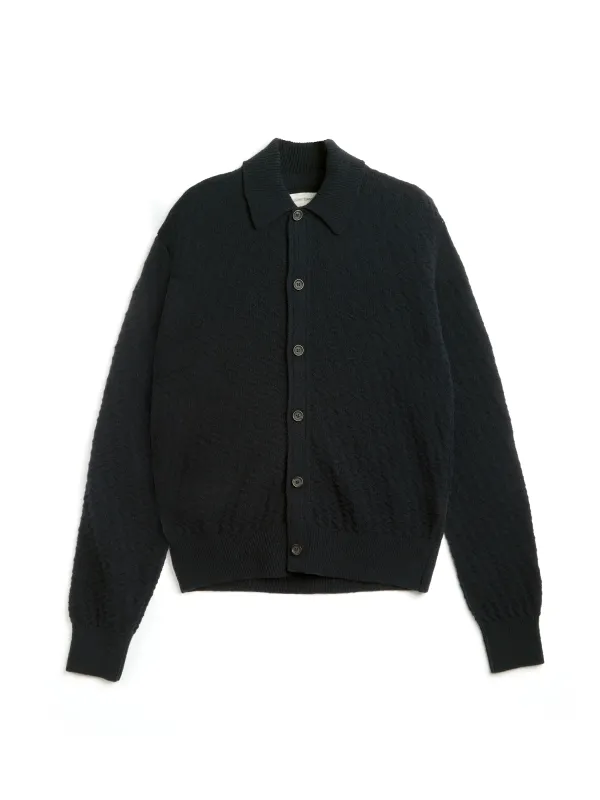 Britten Knitted Cardigan Jarvis Navy sold by Oliver Spencer