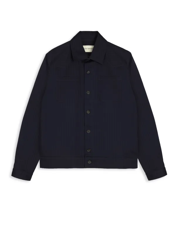 Witley Jacket Faulkes Navy sold by Oliver Spencer