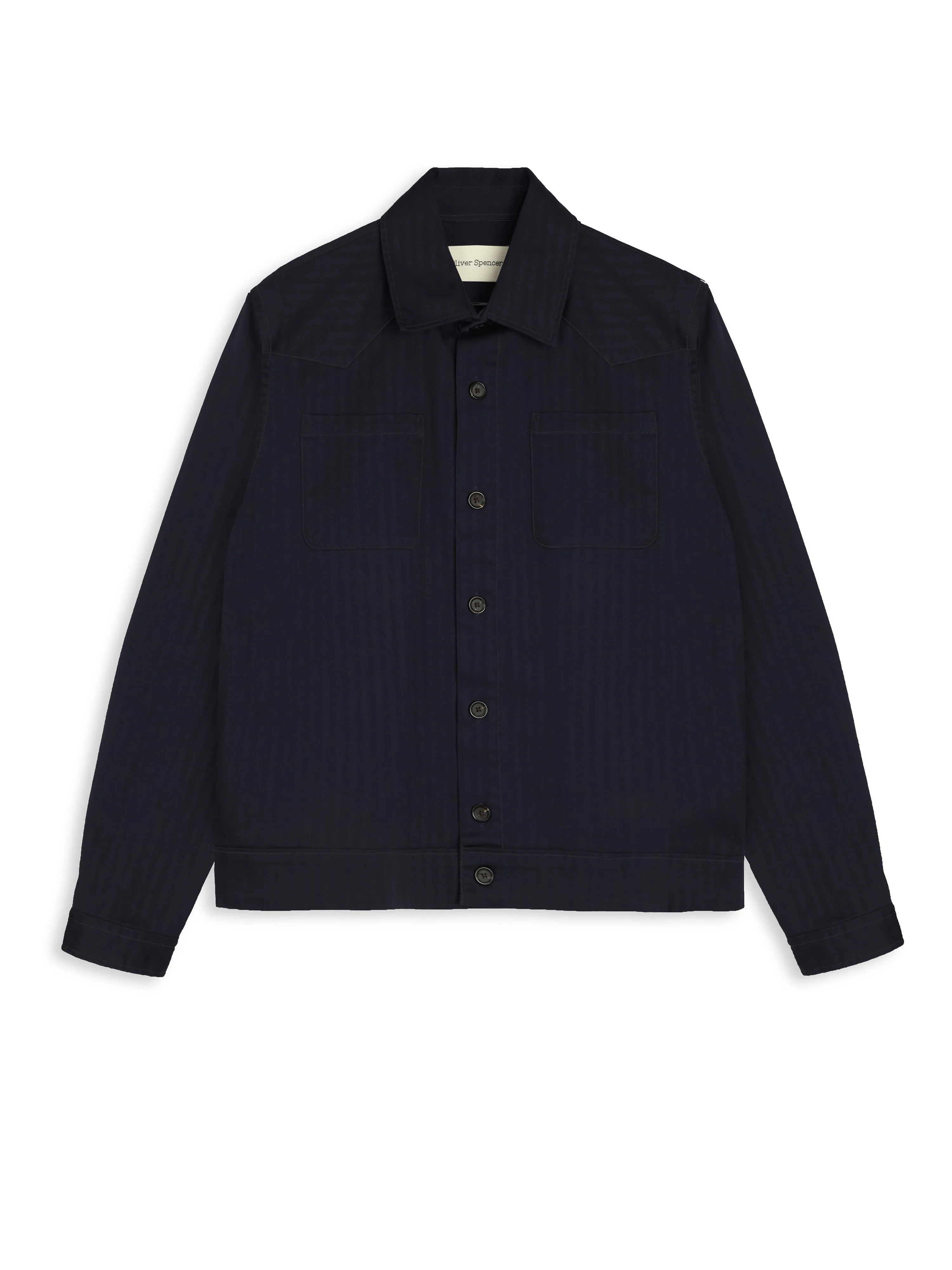 Witley Jacket Faulkes Navy sold by Oliver Spencer