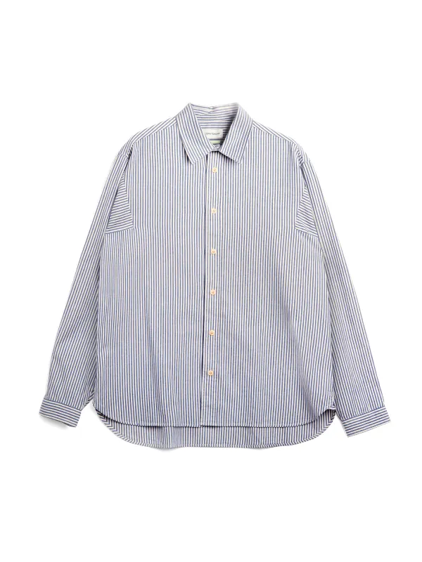 Garrison Long Sleeve Shirt (Loose Fit) Brimham Blue made by Oliver Spencer