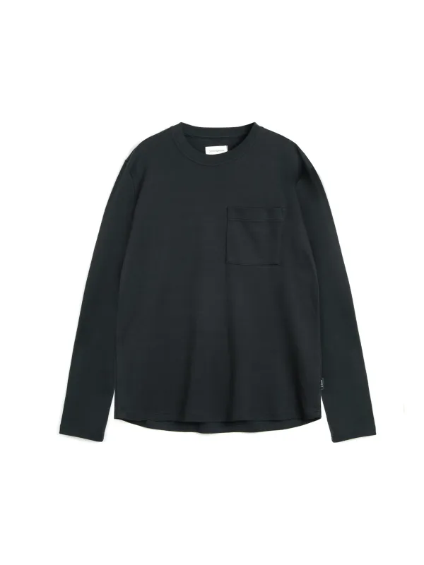 Heavy Long Sleeve T-Shirt Tavistock Black sold by Oliver Spencer