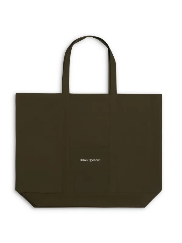 Weekend Tote Bag Lingen Green sold by Oliver Spencer