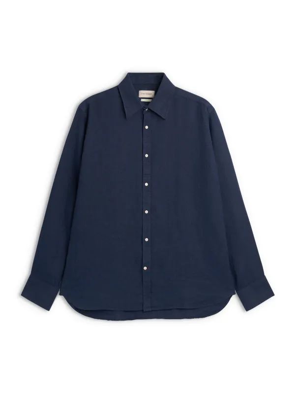 Conduit Classic Shirt Coney Navy sold by Oliver Spencer