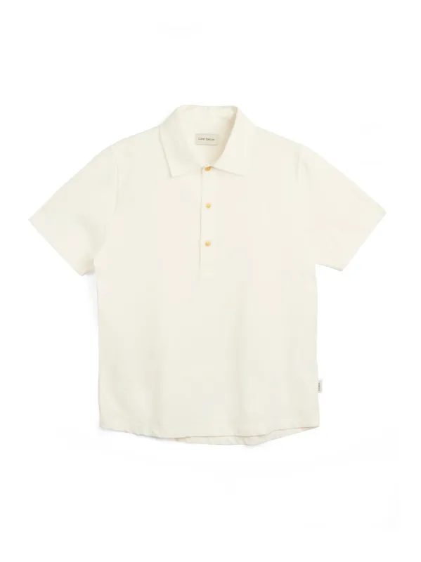 Mersey Polo Shirt Hawley Cream sold by Oliver Spencer