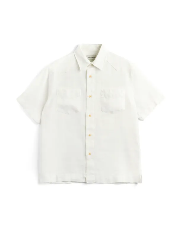 Santiago Short Sleeve Shirt Lennon Cream sold by Oliver Spencer