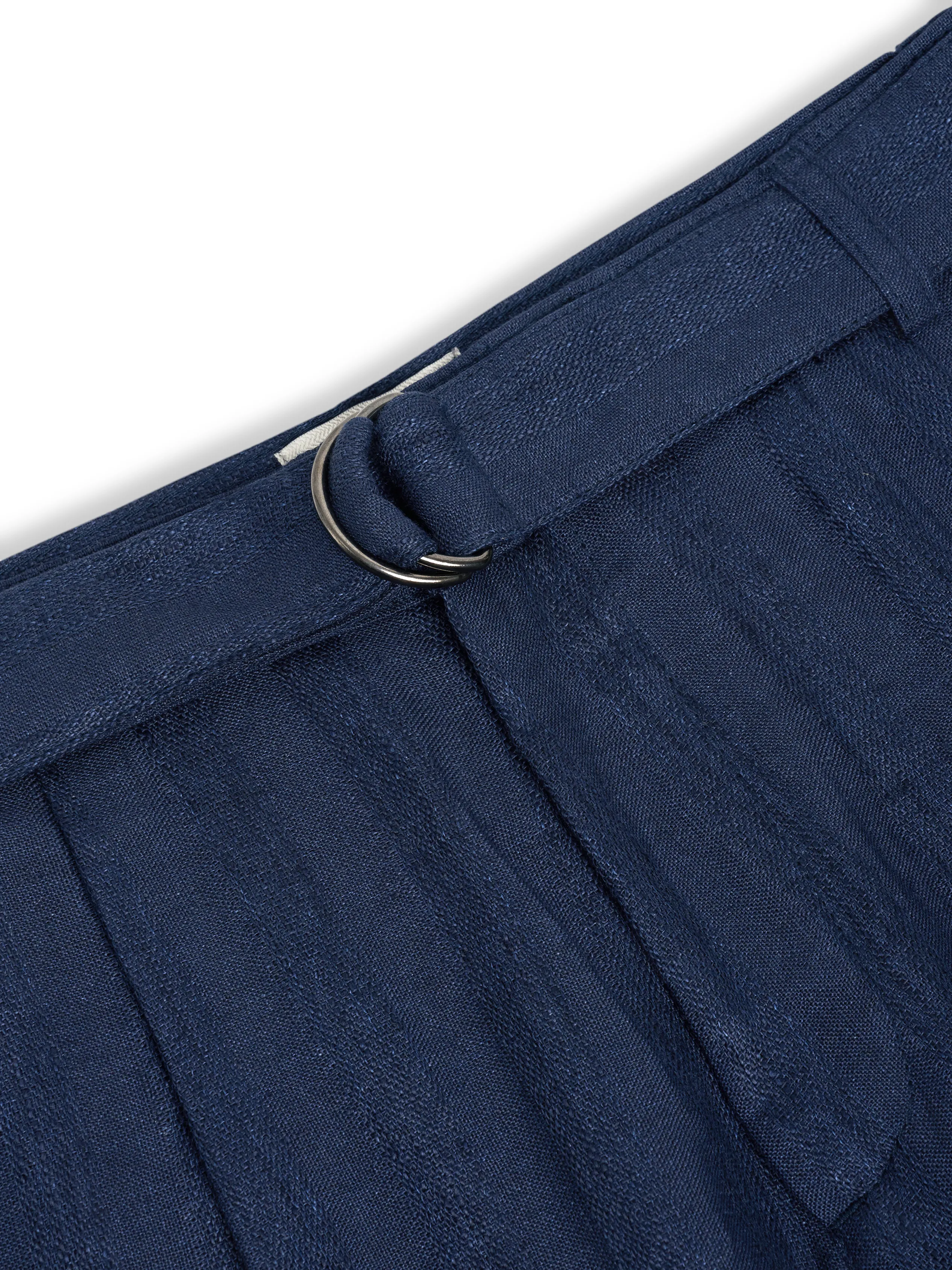 Belted Trousers Arnold Navy sold by Oliver Spencer product image thumbnail 4