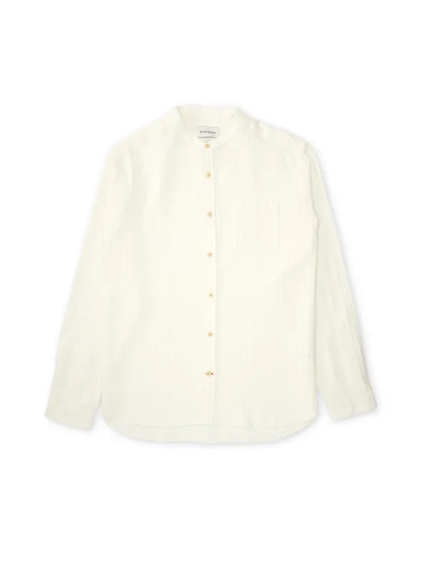 Grandad Shirt Sampson Cream sold by Oliver Spencer