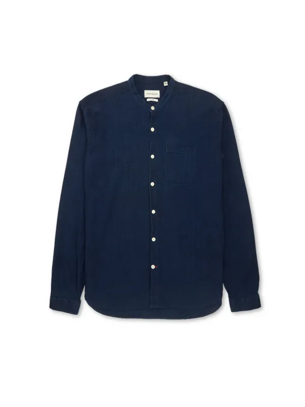 Grandad Shirt Kildale Indigo Rinse sold by Oliver Spencer