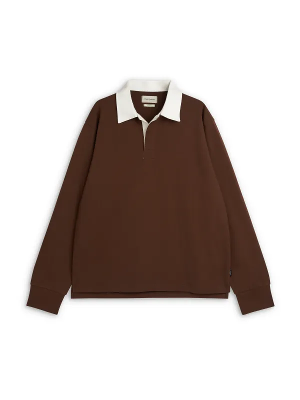 Heavy Long Sleeve Rugby Top Parton Brown sold by Oliver Spencer