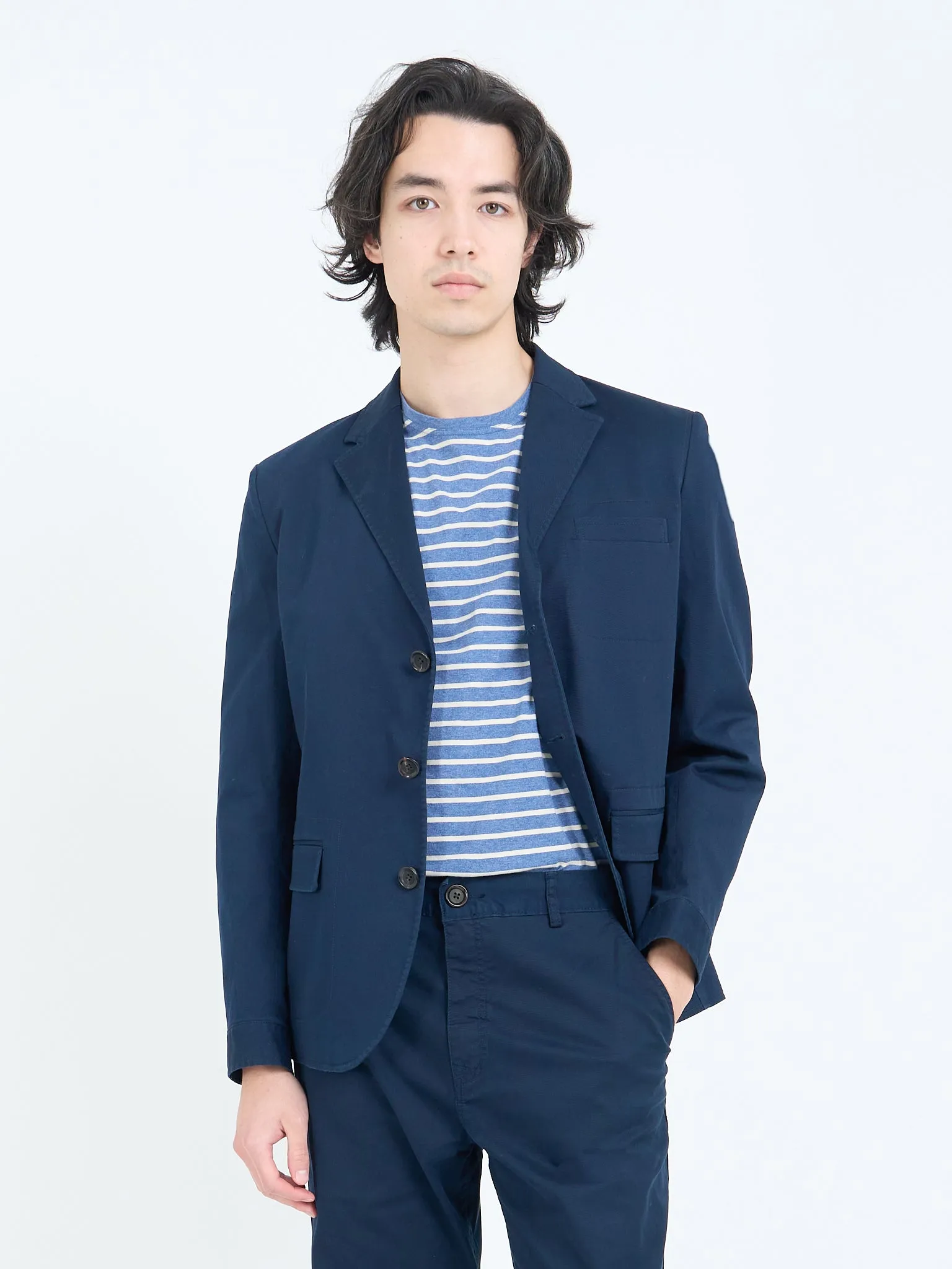 Tomlin Navy Sidney Suit sold by Oliver Spencer product image thumbnail 4