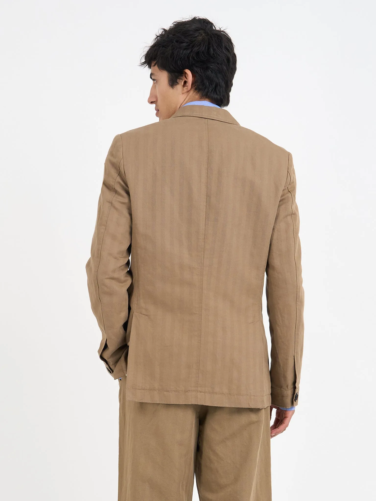 Sadler Beige Double Breasted Suit sold by Oliver Spencer product image thumbnail 5
