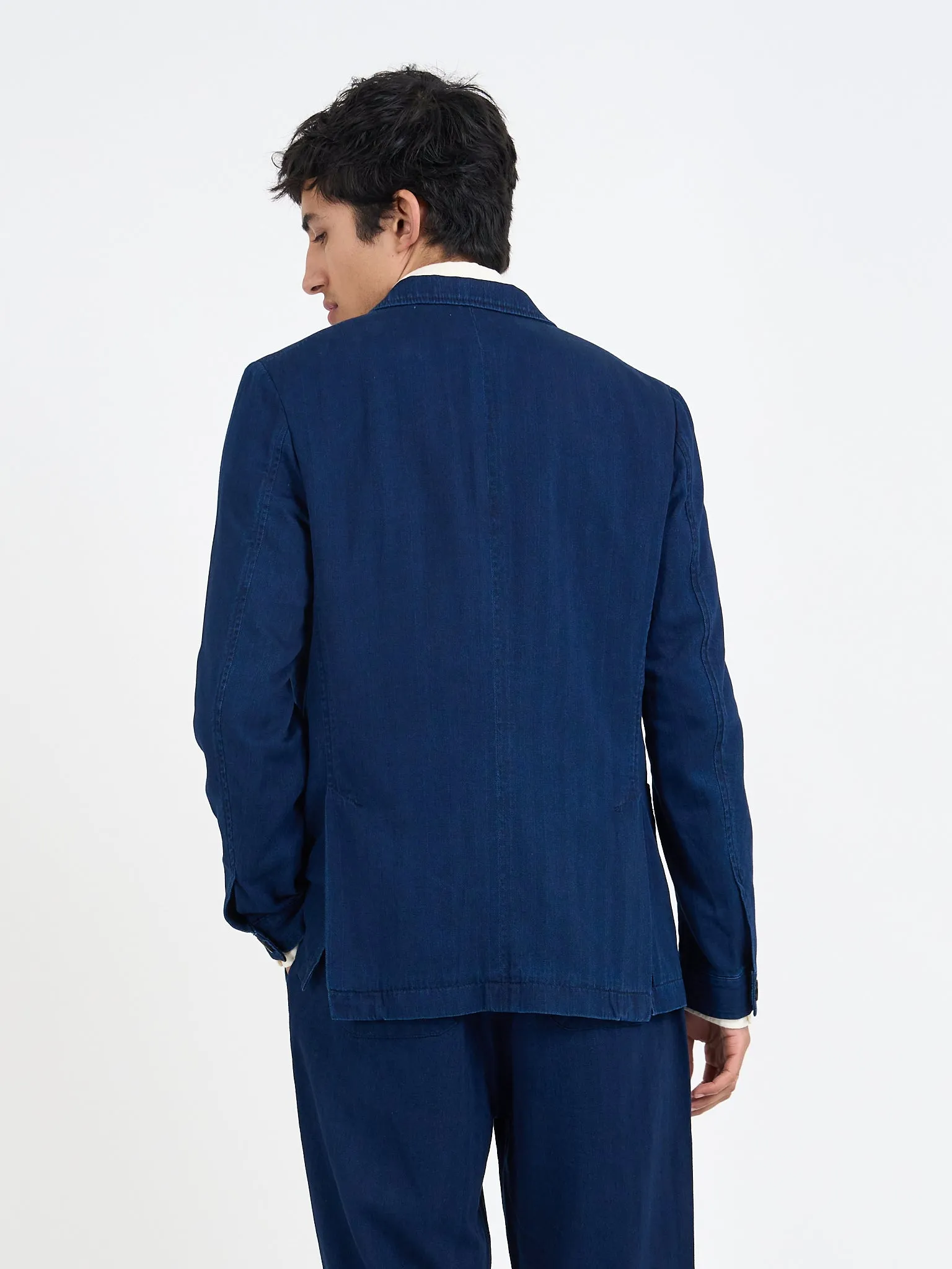 Faye Indigo Blue Double Breasted Suit sold by Oliver Spencer product image thumbnail 5