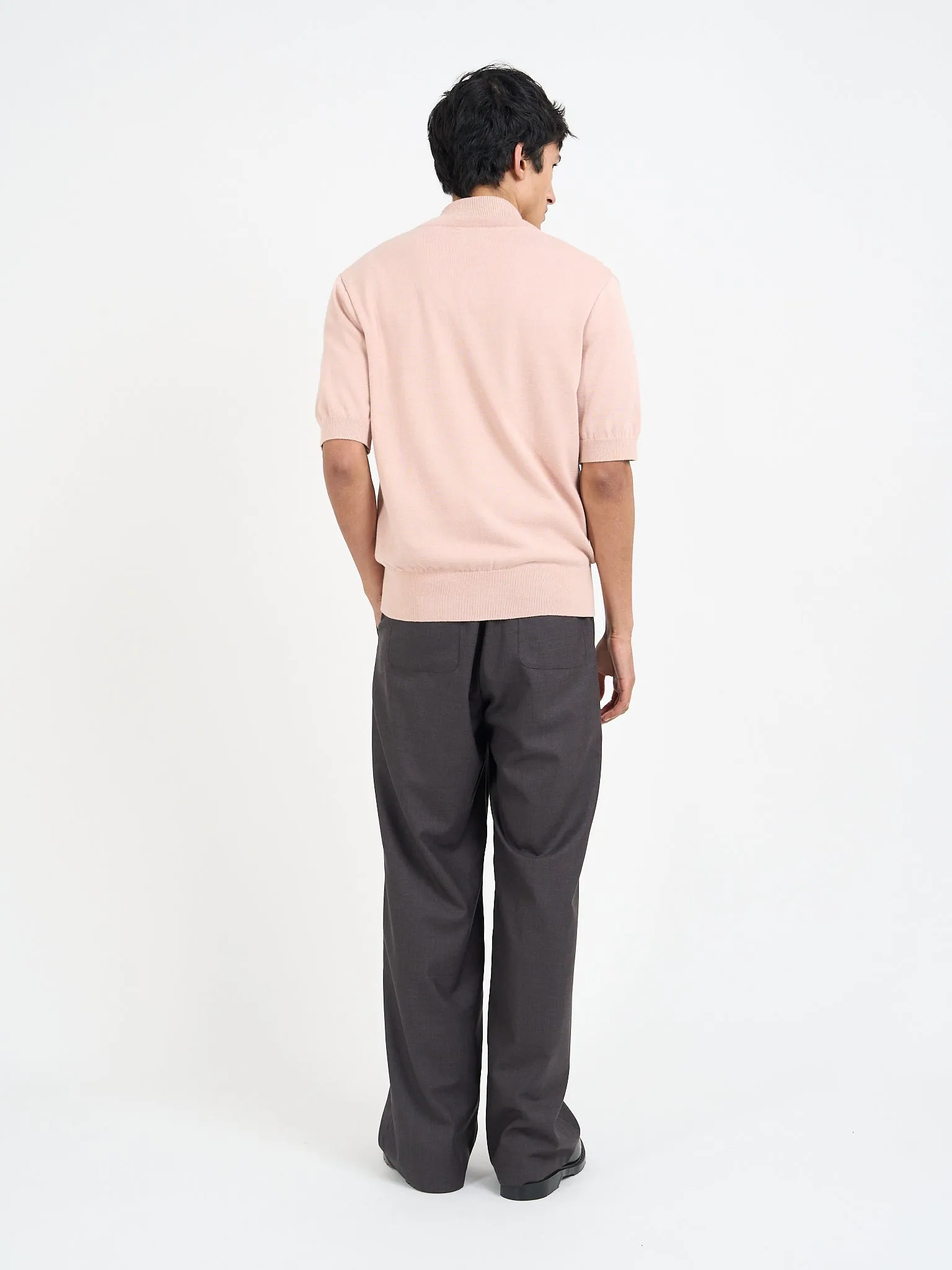 Short Sleeve Rossell Knitted Shirt Penrose Pink sold by Oliver Spencer product image thumbnail 3
