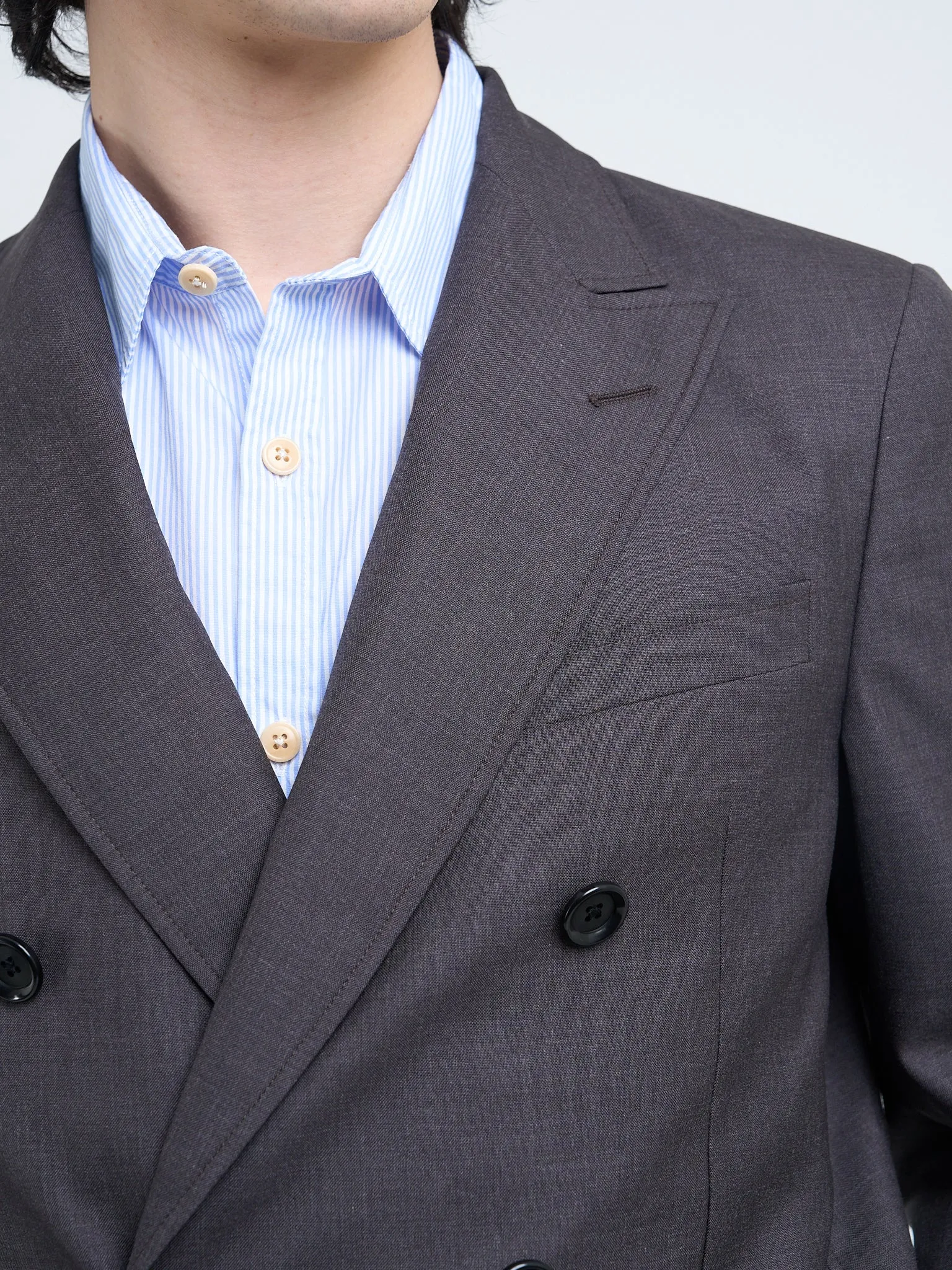 Miro Brown Double Breasted Suit sold by Oliver Spencer product image thumbnail 3