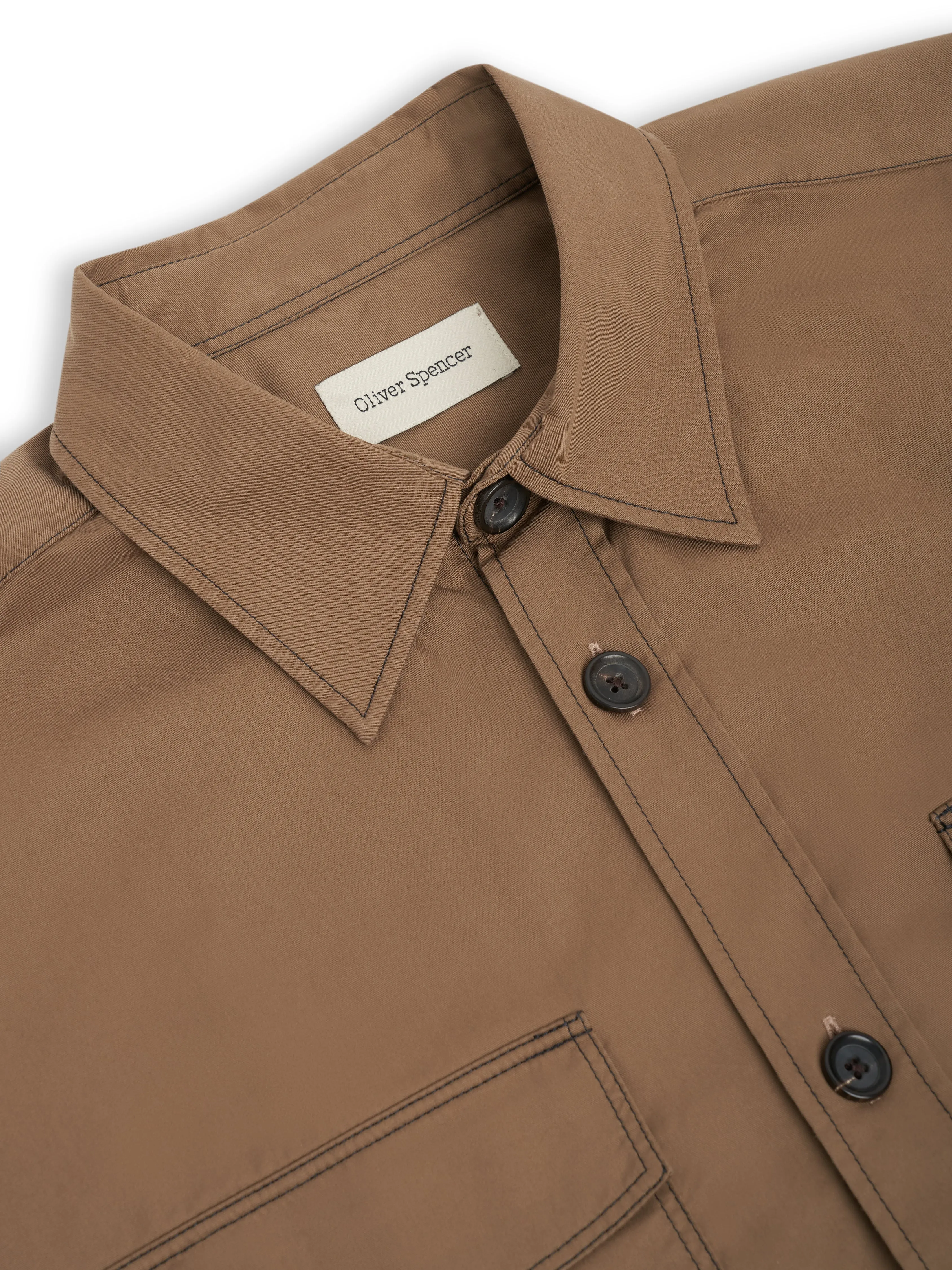 Penryn Overshirt (Loose Fit) Gilman Beige sold by Oliver Spencer product image thumbnail 4