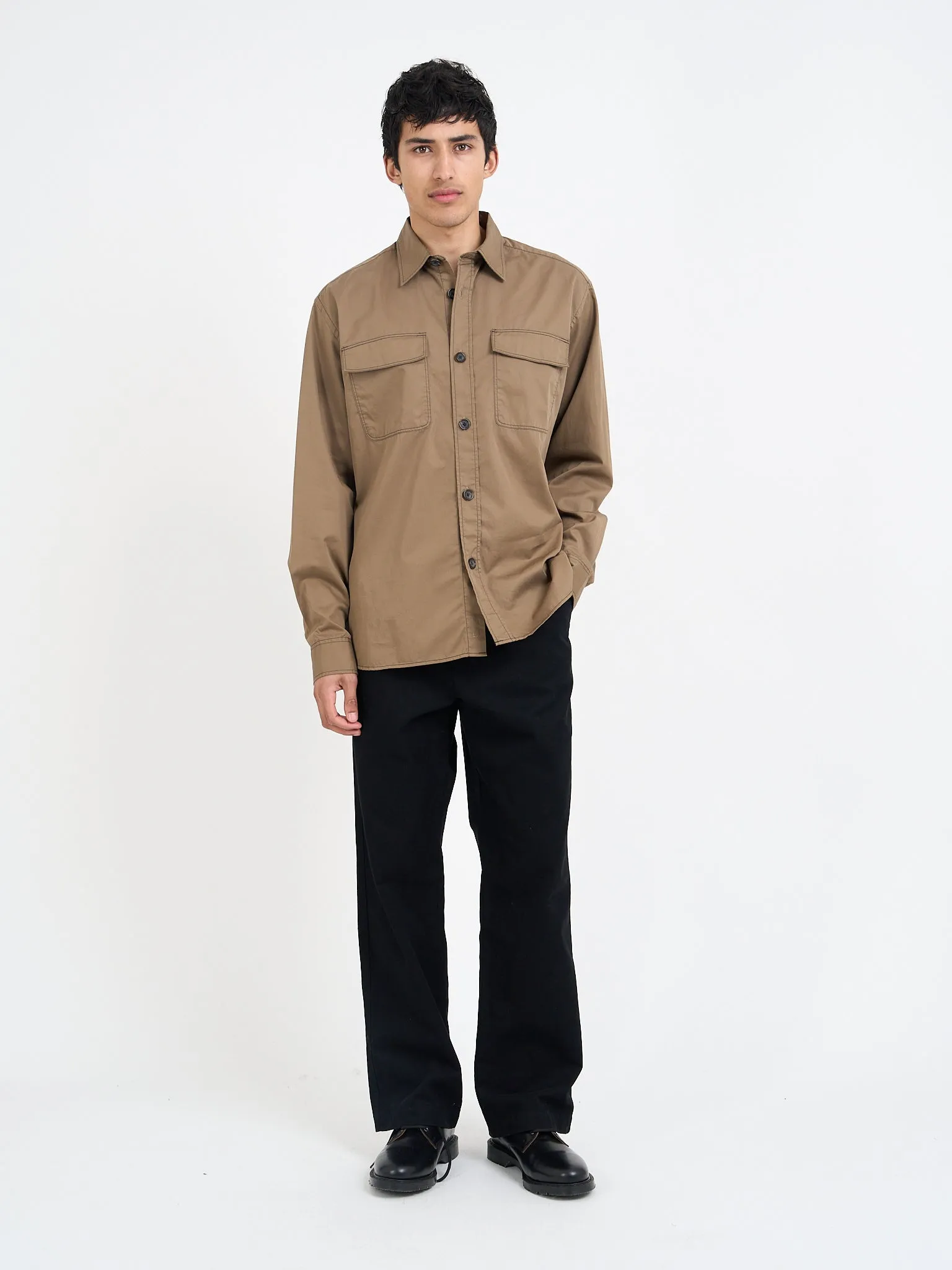 Penryn Overshirt (Loose Fit) Gilman Beige sold by Oliver Spencer product image thumbnail 2
