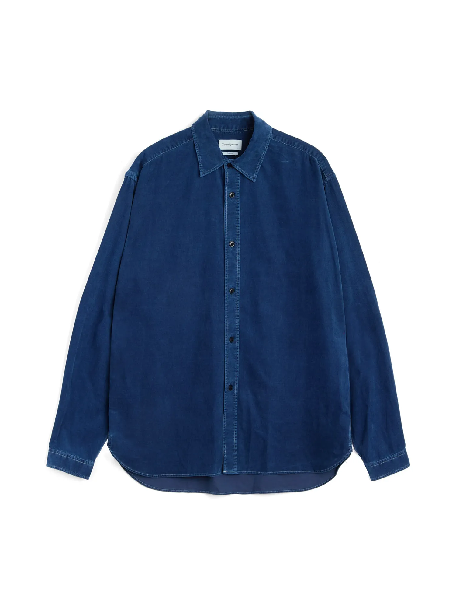 Atlanta Long Sleeve Shirt (Loose Fit) Newson Cord Indigo Blue sold by Oliver Spencer