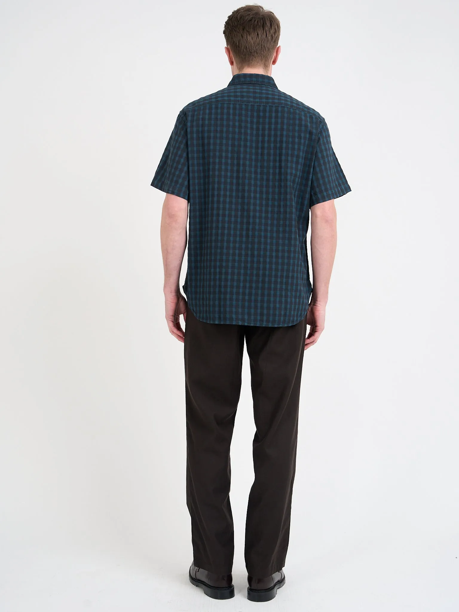 Atlanta Short Sleeve Shirt (Loose Fit) Lennox Navy sold by Oliver Spencer product image thumbnail 3