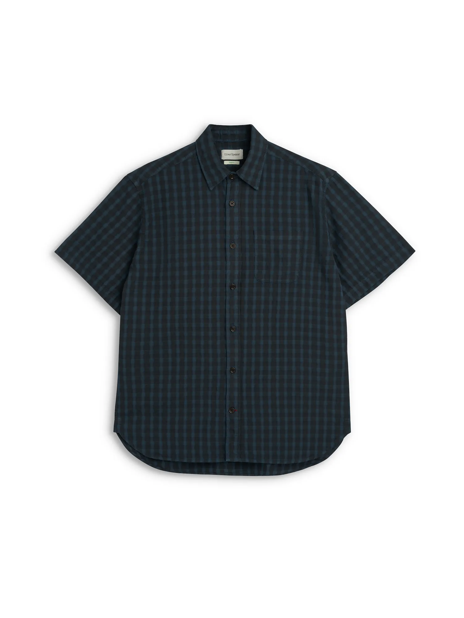 Atlanta Short Sleeve Shirt (Loose Fit) Lennox Navy sold by Oliver Spencer