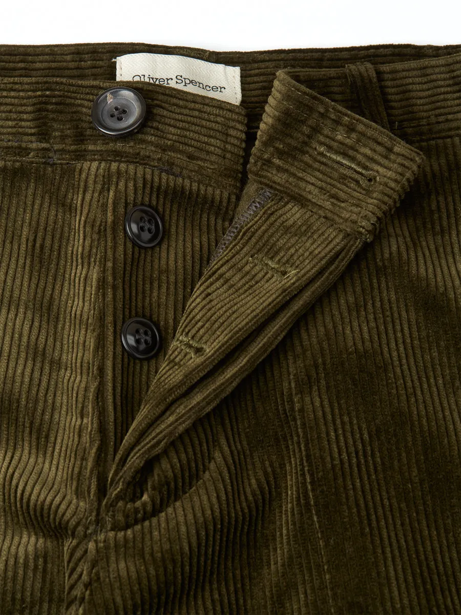 Judo Trousers Kingsley Cord Green sold by Oliver Spencer product image thumbnail 5