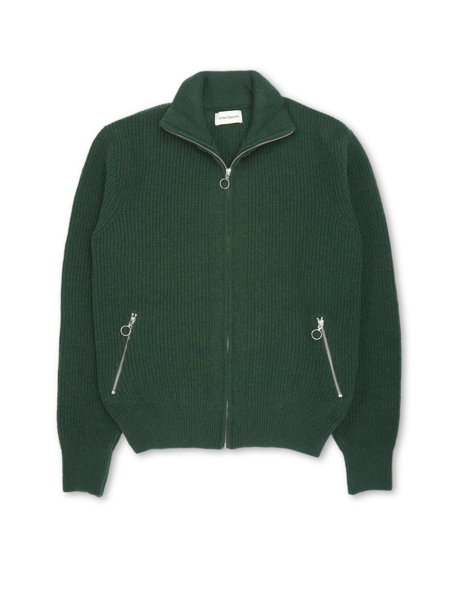 Kilbridge Zip Through Cardigan Elana Green sold by Oliver Spencer